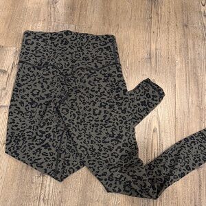 Athleta Black Leopard Print Leggings
